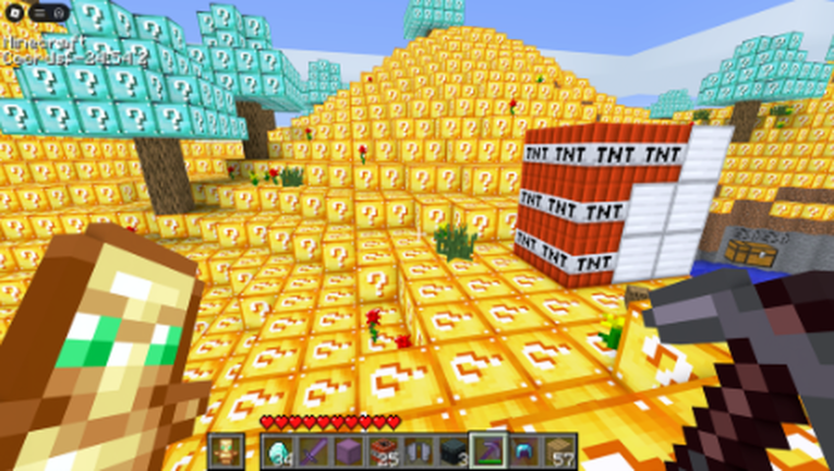 Lucky Block World official Roblox cover art